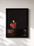 #noir Tableau de l'album EP2 de Yaeji, cadre noir, imprimé et encadré en France
