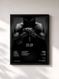 #noir Tableau de l'album 92:29 de Vic9, cadre noir, imprimé et encadré en France