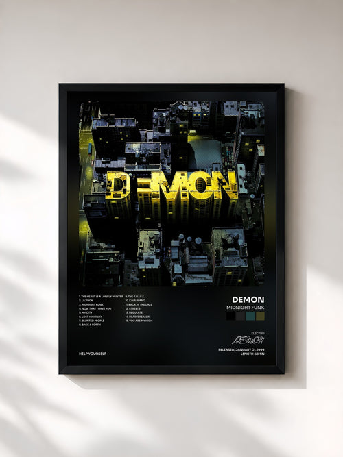DEMON · Midnight Funk — Affiche encadrée