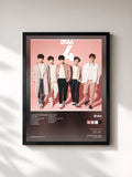 #noir Tableau de l'album 4 de B1A4, cadre noir, imprimé et encadré en France