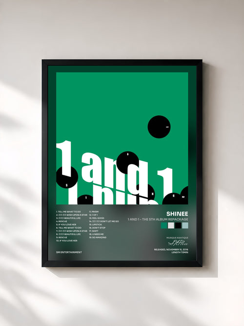 SHINee · 1 and 1 - The 5th Album Repackage — Affiche encadrée