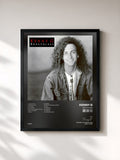 #noir Tableau de l'album Breathless de Kenny G, cadre noir, imprimé et encadré en France