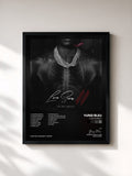 #noir Tableau de l'album Love Scars II de Yung Bleu, cadre noir, imprimé et encadré en France