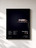 #noir Tableau de l'album #musicislife de Dash Berlin, cadre noir, imprimé et encadré en France