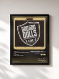 #noir Tableau de l'album Warner Sound Sessions de The Goo Goo Dolls, cadre noir, imprimé et encadré en France