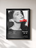 #noir Tableau de l'album Love & Heartbreak de Jessie Ware, cadre noir, imprimé et encadré en France