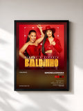 #noir Tableau de l'album Baldinho de Simone & Simaria, cadre noir, imprimé et encadré en France