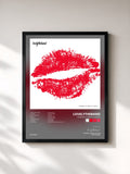 #noir Tableau de l'album finding it hard to smile de lovelytheband, cadre noir, imprimé et encadré en France