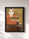 #noir Tableau de l'album Oh Aaron de Aaron Carter, cadre noir, imprimé et encadré en France
