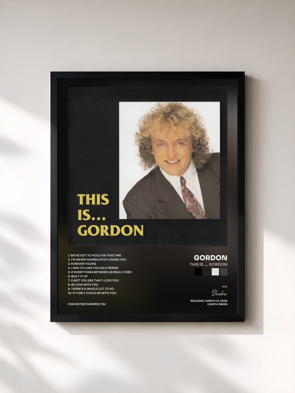 #noir Tableau de l'album This is .... Gordon de Gordon, cadre noir, imprimé et encadré en France