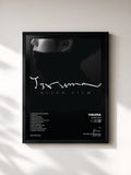 #noir Tableau de l'album Blind Film de Yiruma, cadre noir, imprimé et encadré en France