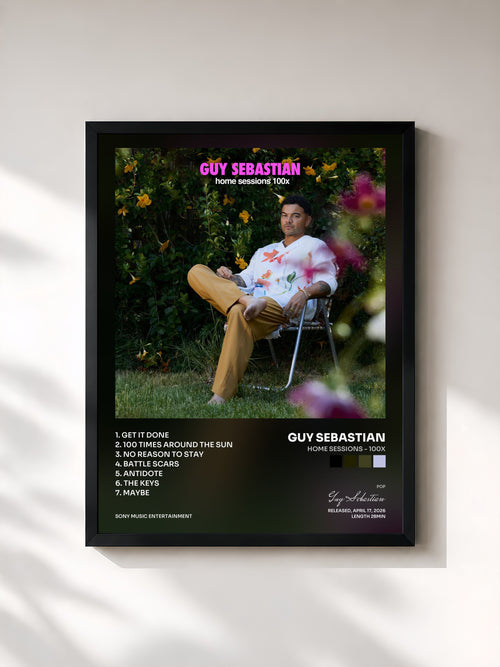 Guy Sebastian · Home Sessions - 100X — Affiche encadrée