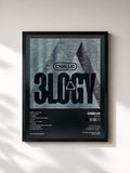 #noir Tableau de l'album 3LOGY de CNBLUE, cadre noir, imprimé et encadré en France