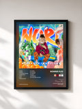 #noir Tableau de l'album NORI de Ronnie Flex, cadre noir, imprimé et encadré en France