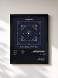 #noir Tableau de l'album Against The Dying Of The Light de José González, cadre noir, imprimé et encadré en France