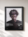 #noir Tableau de l'album Cru de Seu Jorge, cadre noir, imprimé et encadré en France