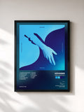 #noir Tableau de l'album Fearless in Love de Voyager, cadre noir, imprimé et encadré en France