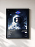 #noir Tableau de l'album Astronauta: Mixtape de Aka Rasta, cadre noir, imprimé et encadré en France