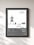 #noir Tableau de l'album At The Beach, In Every Life de Gigi Perez, cadre noir, imprimé et encadré en France