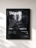 #noir Tableau de l'album Haunted Cities de Transplants, cadre noir, imprimé et encadré en France