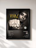 #noir Tableau de l'album Vivaz de Filipe Ret, cadre noir, imprimé et encadré en France