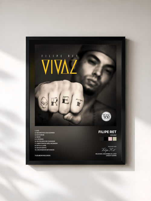 Filipe Ret · Vivaz — Affiche encadrée