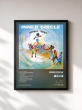 #noir Tableau de l'album Reggae Thing de Inner Circle, cadre noir, imprimé et encadré en France