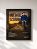 #noir Tableau de l'album Back Roads and Back Porches de Michael Ray, cadre noir, imprimé et encadré en France