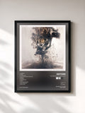 #noir Tableau de l'album The Weight of Your Love de Editors, cadre noir, imprimé et encadré en France