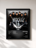 #noir Tableau de l'album 2C de Intocable, cadre noir, imprimé et encadré en France