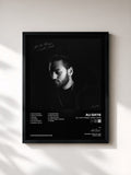 #noir Tableau de l'album all the things i wish i said de Ali Gatie, cadre noir, imprimé et encadré en France