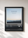 #noir Tableau de l'album Young as the Morning Old as the Sea de Passenger, cadre noir, imprimé et encadré en France