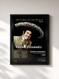 #noir Tableau de l'album Historia De Un Idolo Vol.II de Vicente Fernández, cadre noir, imprimé et encadré en France