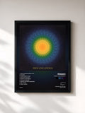 #noir Tableau de l'album Inner Love Energy de Magic!, cadre noir, imprimé et encadré en France