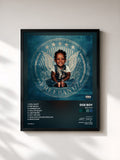#noir Tableau de l'album BEEN HIM de DOE BOY, cadre noir, imprimé et encadré en France