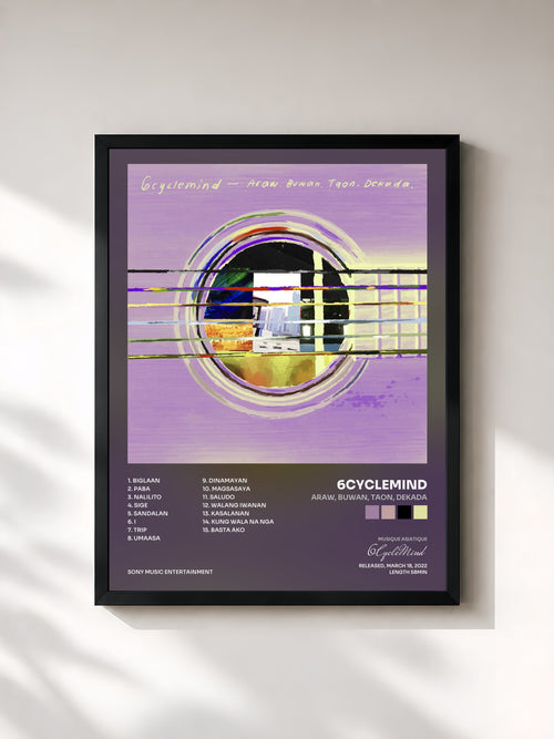 6CycleMind · Araw, Buwan, Taon, Dekada — Affiche encadrée