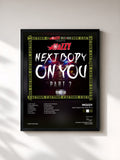 #noir Tableau de l'album Next Body On You, Pt. 2 de Mozzy, cadre noir, imprimé et encadré en France