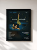 #noir Tableau de l'album Around Midnight de Julie London, cadre noir, imprimé et encadré en France