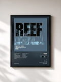 #noir Tableau de l'album The Collections de Reef, cadre noir, imprimé et encadré en France