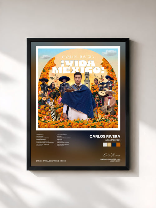 Carlos Rivera · ¡VIDA MÉXICO! — Affiche encadrée