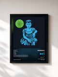 #noir Tableau de l'album III (Remixes) de Moderat, cadre noir, imprimé et encadré en France
