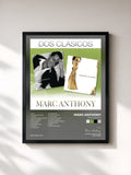 #noir Tableau de l'album Dos Clásicos de Marc Anthony, cadre noir, imprimé et encadré en France