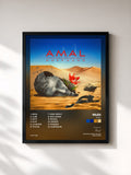 #noir Tableau de l'album Amal de Mudi, cadre noir, imprimé et encadré en France