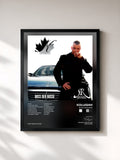 #noir Tableau de l'album Boss der Bosse de Kollegah, cadre noir, imprimé et encadré en France