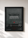 #noir Tableau de l'album Negrita Generation Anni '90 Udiscover de Negrita, cadre noir, imprimé et encadré en France