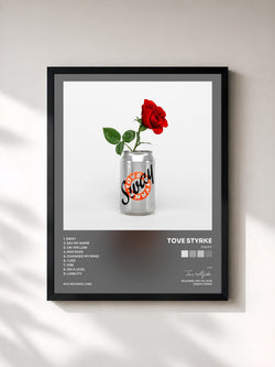 #noir Sway by Tove Styrke as a framed art print, black frame, printed and framed in France