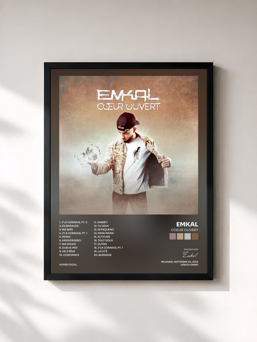 Emkal · Coeur Ouvert — Affiche encadrée