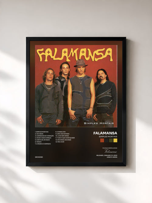Falamansa · Simples Mortais — Affiche encadrée