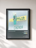 #noir Tableau de l'album Amar Es para Siempre de Chenoa, cadre noir, imprimé et encadré en France