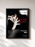 #noir Tableau de l'album Segreto Amore de Renato Zero, cadre noir, imprimé et encadré en France